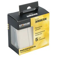 Выключатель трехклавишный Эмили (кашемир) / Stekker RSW10-5108-08