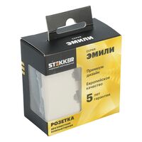 Розетка RJ-45 двойная Эмили (кашемир) / Stekker RST00-5111-08