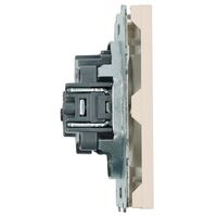 Розетка без заземления с защитными шторками Эмили (кашемир) / Stekker RST16-5109-08