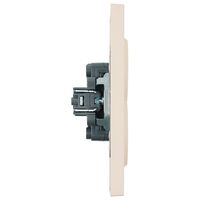 Розетка двойная без заземления с защитными шторками Эмили (кашемир) / Stekker RST16-5116-08