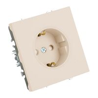 Розетка с заземлением и защитными шторками Эмили (кашемир) / Stekker RST16-5110-08