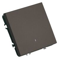 Выключатель одноклавишный с подсветкой Эмили (антрацит) / Stekker RSW10-5101-09