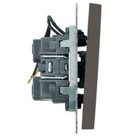 Выключатель одноклавишный с подсветкой Эмили (антрацит) / Stekker RSW10-5101-09