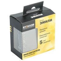 Выключатель одноклавишный Эмили (антрацит) / Stekker RSW10-5103-09