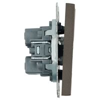 Переключатель двухклавишный Эмили (антрацит) / Stekker RSW10-5107-09