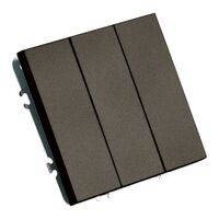 Выключатель трехклавишный Эмили (антрацит) / Stekker RSW10-5108-09