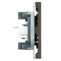 Розетка TV + RJ-45 Эмили (антрацит) / Stekker RST00-5106-09