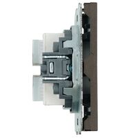 Розетка RJ-45 двойная Эмили (антрацит) / Stekker RST00-5111-09