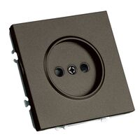 Розетка без заземления с защитными шторками Эмили (антрацит) / Stekker RST16-5109-09