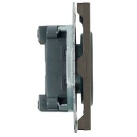 Розетка без заземления с защитными шторками Эмили (антрацит) / Stekker RST16-5109-09