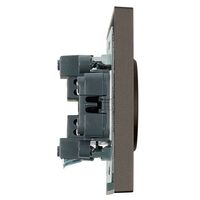 Розетка двойная без заземления с защитными шторками Эмили (антрацит) / Stekker RST10-5116-09