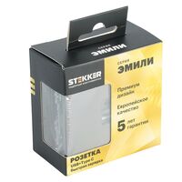 Розетка USB тип A+C Эмили (антрацит) / Stekker RST10-5115-08
