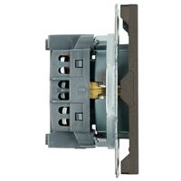 Розетка с заземлением и защитными шторками Эмили (антрацит) / Stekker RST16-5110-09