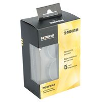 Розетка двойная с заземлением и защитными шторками Эмили (антрацит) / Stekker RST16-5114-09