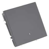 Выключатель одноклавишный с подсветкой Эмили (платиново-серый) / Stekker RSW10-5101-10