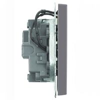 Выключатель одноклавишный с подсветкой Эмили (платиново-серый) / Stekker RSW10-5101-10