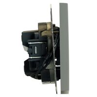 Выключатель одноклавишный с подсветкой Эмили (платиново-серый) / Stekker RSW10-5101-10