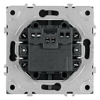 Выключатель двухклавишный с подсветкой Эмили (платиново-серый) / Stekker RSW10-5102-10