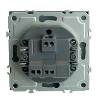 Выключатель одноклавишный Эмили (платиново-серый) / Stekker RSW10-5103-10