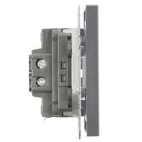 Переключатель одноклавишный Эмили (платиново-серый) / Stekker RSW10-5105-10