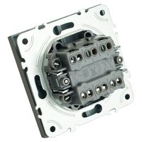 Переключатель двухклавишный Эмили (платиново-серый) / Stekker RSW10-5107-10