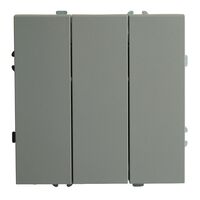 Выключатель трехклавишный Эмили (платиново-серый) / Stekker RSW10-5108-10