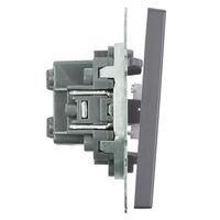 Переключатель перекрестный одноклавишный Эмили (платиново-серый) / Stekker RSW10-5110-10