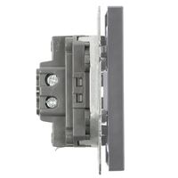 Переключатель перекрестный одноклавишный Эмили (платиново-серый) / Stekker RSW10-5110-10