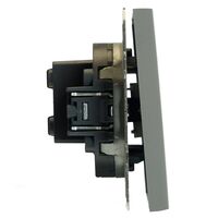 Переключатель перекрестный одноклавишный Эмили (платиново-серый) / Stekker RSW10-5110-10