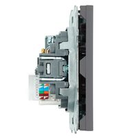 Розетка TV + RJ-45 Эмили (платиново-серый) / Stekker RST00-5106-10