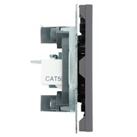 Розетка TV + RJ-45 Эмили (платиново-серый) / Stekker RST00-5106-10