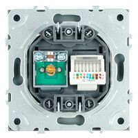 Розетка TV + RJ-45 Эмили (платиново-серый) / Stekker RST00-5106-10