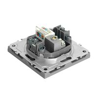 Розетка TV + RJ-45 Эмили (платиново-серый) / Stekker RST00-5106-10