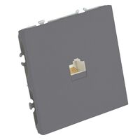 Розетка компьютерная RJ-45 Эмили (платиново-серый) / Stekker RST00-5117-10