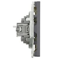 Розетка компьютерная RJ-45 двойная Эмили (платиново-серый) / Stekker RST00-5111-10