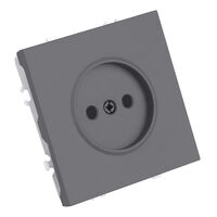 Розетка без заземления с защитными шторками Эмили (платиново-серый) / Stekker RST16-5109-10