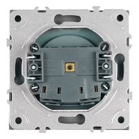 Розетка без заземления с защитными шторками Эмили (платиново-серый) / Stekker RST16-5109-10