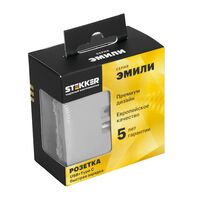 Розетка USB тип A+C Эмили (платиново-серый) / Stekker RST10-5115-10