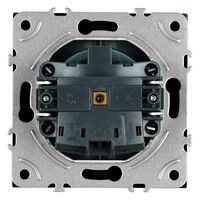 Розетка с заземлением и защитными шторками Эмили (платиново-серый) / Stekker RST16-5110-10