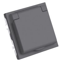 Розетка с заземлением, крышкой и защитными шторками Эмили (платиново-серый) / Stekker RST16-5112-10