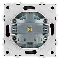 Розетка с заземлением, крышкой и защитными шторками Эмили (платиново-серый) / Stekker RST16-5112-10