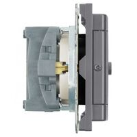 Розетка с заземлением, крышкой и защитными шторками Эмили (платиново-серый) / Stekker RST16-5112-10