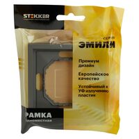 Рамка на 1 пост Эмили (платиново-серый) / Stekker PFR00-5001-10