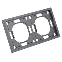 Рамка на 2 поста Эмили (платиново-серый) / Stekker PFR00-5002-10