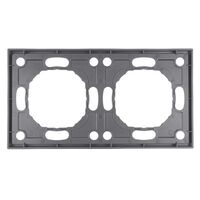 Рамка на 2 поста Эмили (платиново-серый) / Stekker PFR00-5002-10