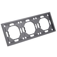 Рамка на 3 поста Эмили (платиново-серый) / Stekker PFR00-5003-10