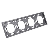 Рамка на 4 поста Эмили (платиново-серый) / Stekker PFR00-5004-10