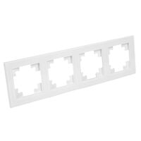 Рамка на 4 поста Катрин (белый, Glance) / Stekker GFR00-7004-01