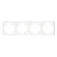 Рамка на 4 поста Катрин (белый, Glance) / Stekker GFR00-7004-01