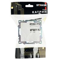 Выключатель одноклавишный Катрин (белый) / Stekker GLS10-7103-01